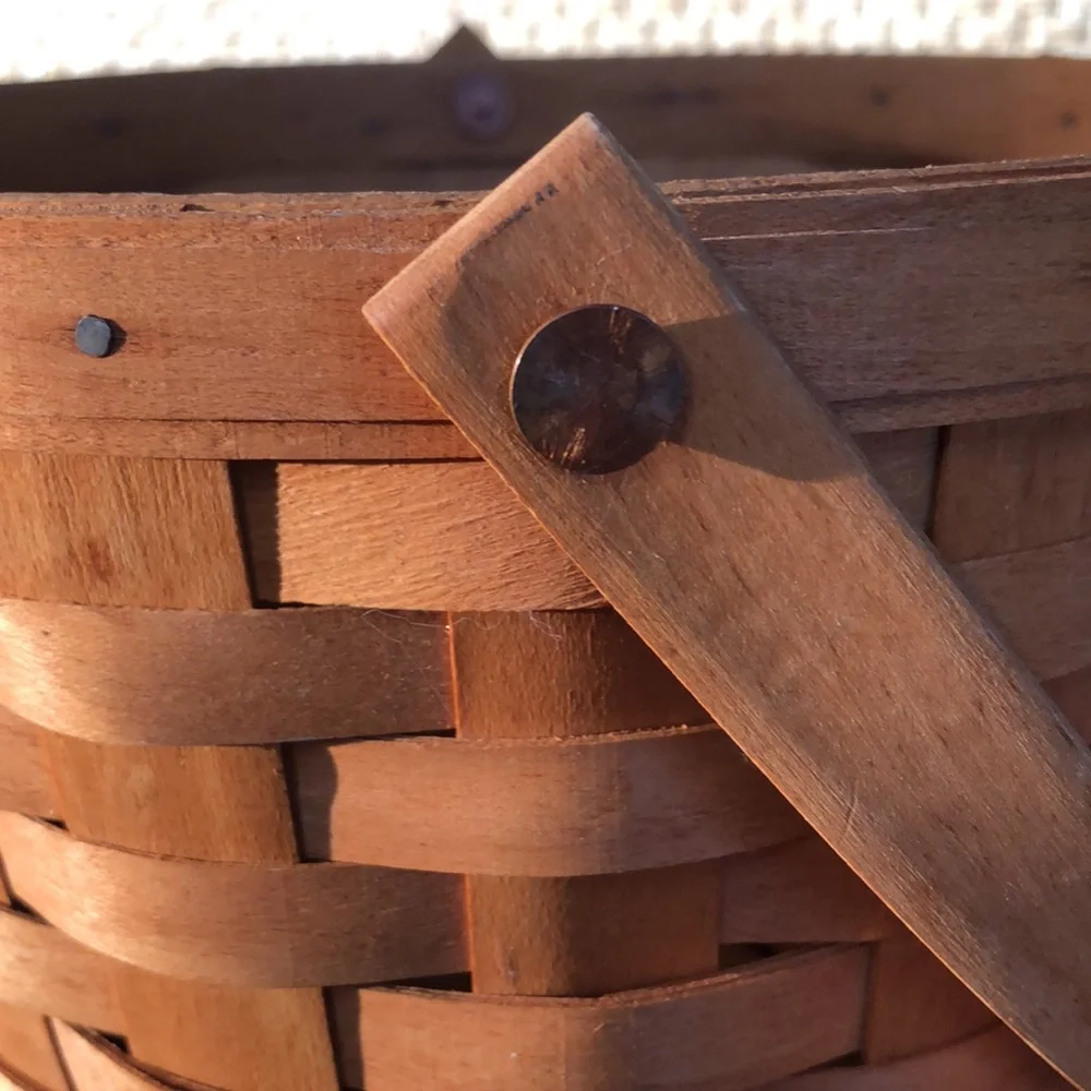 Longaberger 1995 Round Handle Basket With Domed Bottom